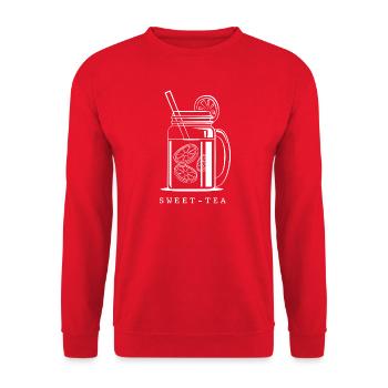 Chai Tea - Unisex Sweatshirt - red - Front - Alina (178cm) & Michal (187cm)