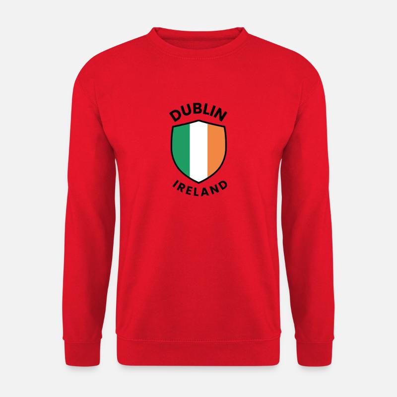 Dublin Shield: Irische Farben - Unisex Pullover - Rot
