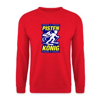 Slopes König Ski - Unisex Sweatshirt - red - Front - Alina (178cm) & Michal (187cm)