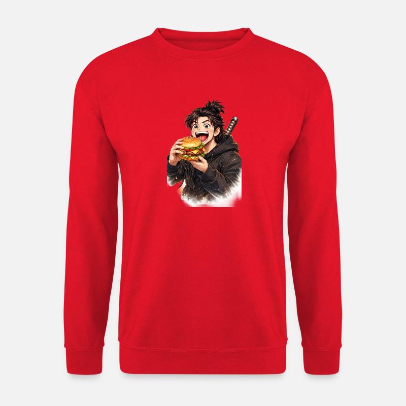 Anime Burgerheld  - Unisex Pullover - Rot