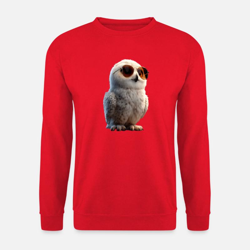 Schneeeule_1 - Unisex Sweatshirt - red