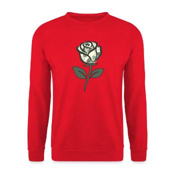 Dollar Rose - Unisex Pullover - Rot - Vorne - Alina (178cm) & Michal (187cm)