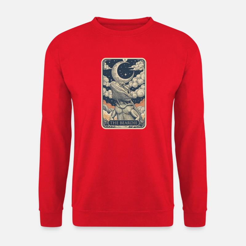 The Beardie Tarot Bearded Dragon Lover - Unisex Sweatshirt - red