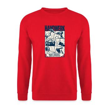 Craft not perfect but effective - Unisex Sweatshirt - red - Front - Alina (178cm) & Michal (187cm)