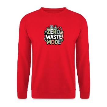 zero-waste-mode - Unisex Pullover - Rot - Vorne - Alina (178cm) & Michal (187cm)