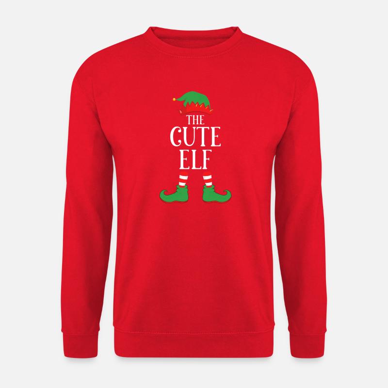 Cute Elf Typography - Unisex Sweatshirt - red