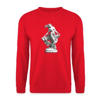 Marble Sculpture Dance Pose - Unisex Sweatshirt - red - Front - Alina (178cm) & Michal (187cm)