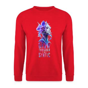 Wechse durch das Rauschen - Unisex Pullover - Rot - Vorne - Alina (178cm) & Michal (187cm)