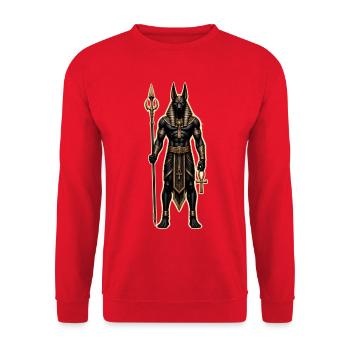 Anubis-Kriegspriester - Unisex Pullover - Rot - Vorne - Alina (178cm) & Michal (187cm)