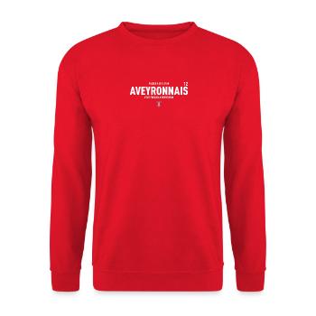 Passer A Cote D Un Aveyronnais C Est Froler La ... - Sweat-shirt Unisexe - rouge - Devant - Alina (178cm) & Michal (187cm)