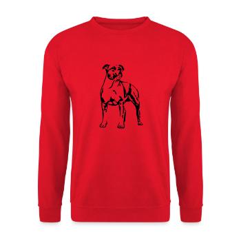 Amstaff - Unisex Sweatshirt - red - Front - Alina (178cm) & Michal (187cm)