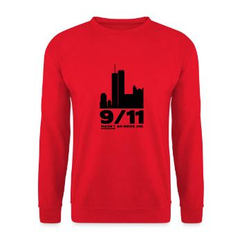 11.09 WAR NICHT AN INSIDE JOB - Unisex Pullover - Rot - Vorne - Alina (178cm) & Michal (187cm)