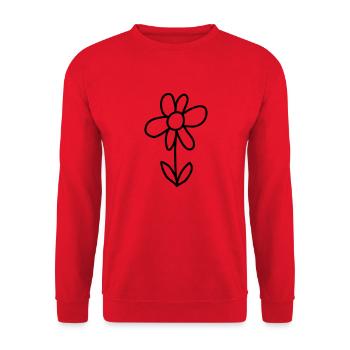flower - Unisex Sweatshirt - red - Front - Alina (178cm) & Michal (187cm)