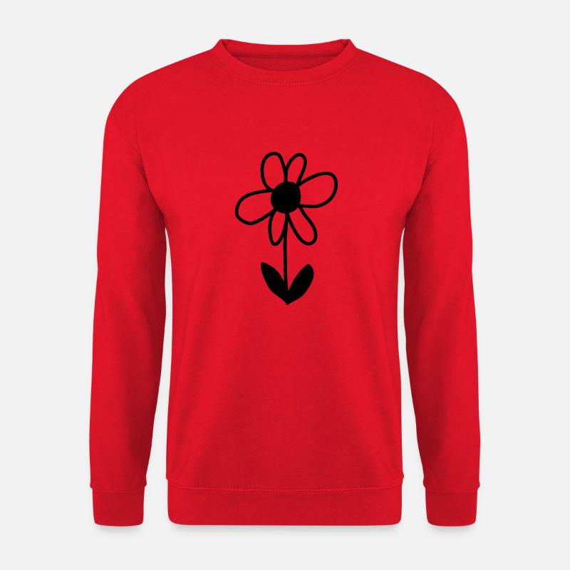 Blümchen (mono) - Sweat-shirt Unisexe - rouge