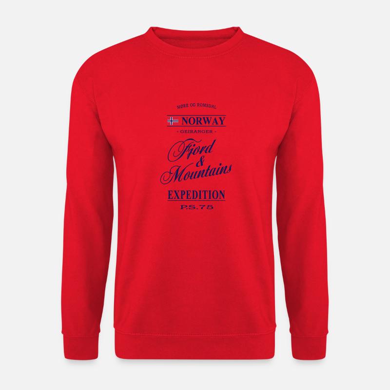 Norway - Fjord & Mountains - Unisex Pullover - Rot