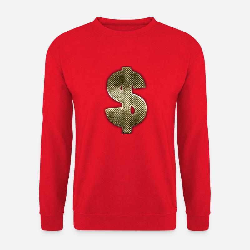 Dollar-Zeichen Geld - Unisex Pullover - Rot