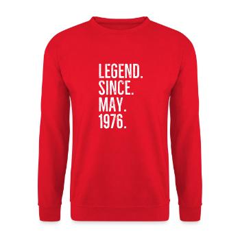 Légende depuis mai 1976 - Sweat-shirt Unisexe - rouge - Devant - Alina (178cm) & Michal (187cm)