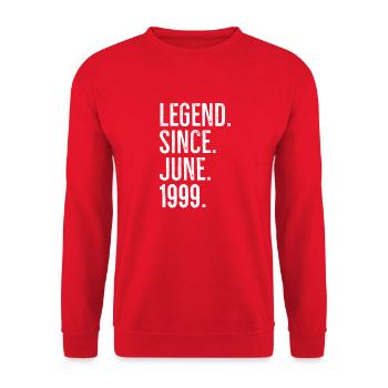 Légende depuis juin 1999 - Sweat-shirt Unisexe - rouge - Devant - Alina (178cm) & Michal (187cm)