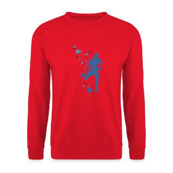 Fussballer Dreieck Soccer - Unisex Pullover - Rot - Vorne - Alina (178cm) & Michal (187cm)