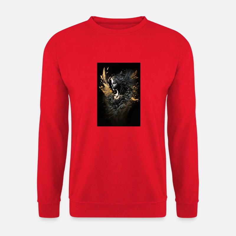 Goldene Engelsfrau - Unisex Pullover - Rot