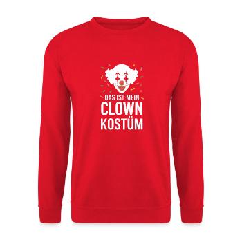 Das ist mein Clown Kostüm - Karneval Fasching - Unisex Pullover - Rot - Vorne - Alina (178cm) & Michal (187cm)
