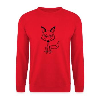 Renard Mauvais œil Dangereux Fou Animal sauvage - Sweat-shirt Unisexe - rouge - Devant - Alina (178cm) & Michal (187cm)