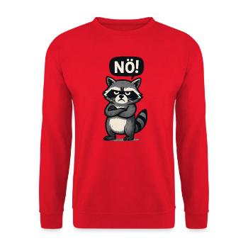 Nope just no raccoon - Unisex Sweatshirt - red - Front - Alina (178cm) & Michal (187cm)