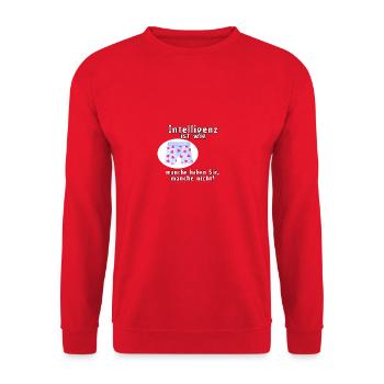 Intelligence and underwear - Unisex Sweatshirt - red - Front - Alina (178cm) & Michal (187cm)