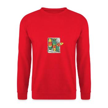 Les sardines du Portugal - Sweat-shirt Unisexe - rouge - Devant - Alina (178cm) & Michal (187cm)