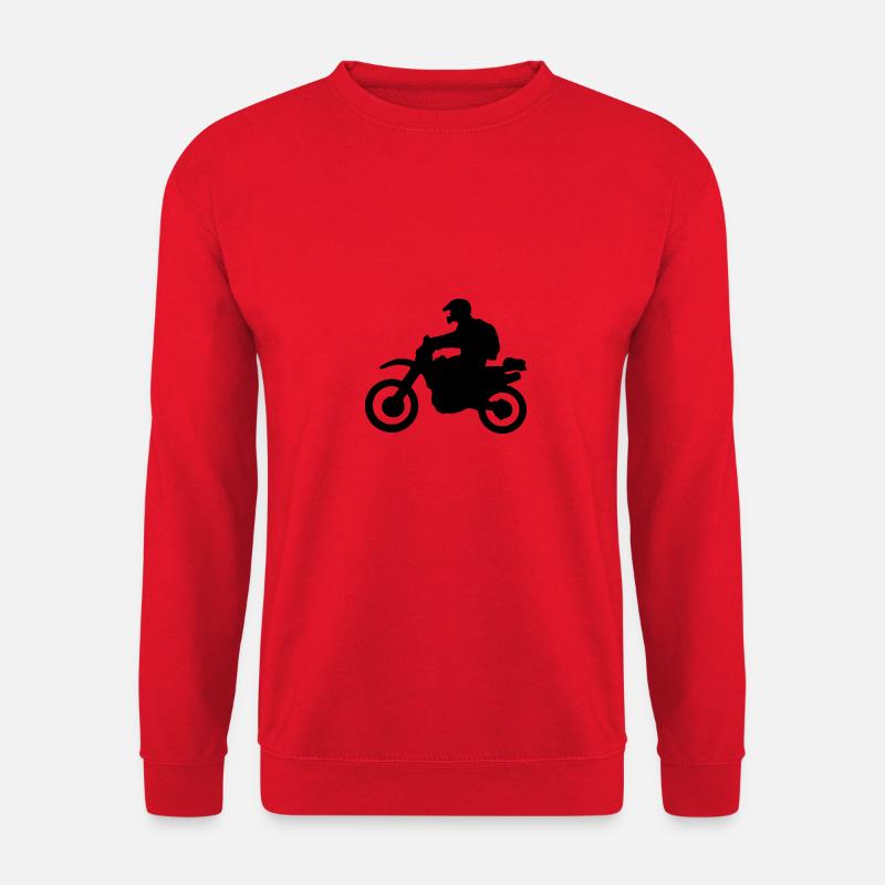 Enduro-Motorrad - Unisex Pullover - Rot