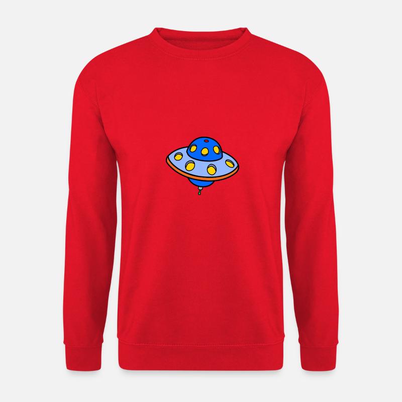 Alien fliegende Untertasse - Unisex Pullover - Rot