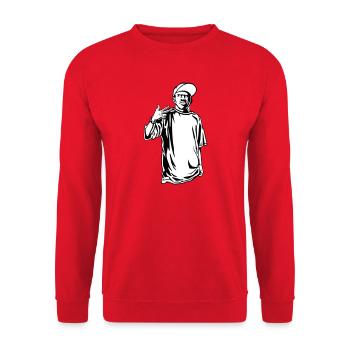 Gangster rapper - Unisex Sweatshirt - red - Front - Alina (178cm) & Michal (187cm)