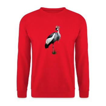 Grue à couronne - Sweat-shirt Unisexe - rouge - Devant - Alina (178cm) & Michal (187cm)