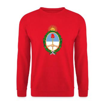 autocollant armoiries Argentine Argentinien - Sweat-shirt Unisexe - rouge - Devant - Alina (178cm) & Michal (187cm)