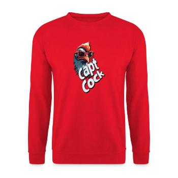 Capitaine Cock - Sweat-shirt Unisexe - rouge - Devant - Alina (178cm) & Michal (187cm)
