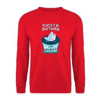 Whiskey Saying Whiskey Drinker Whiskey Lovers - Unisex Sweatshirt - red - Front - Alina (178cm) & Michal (187cm)