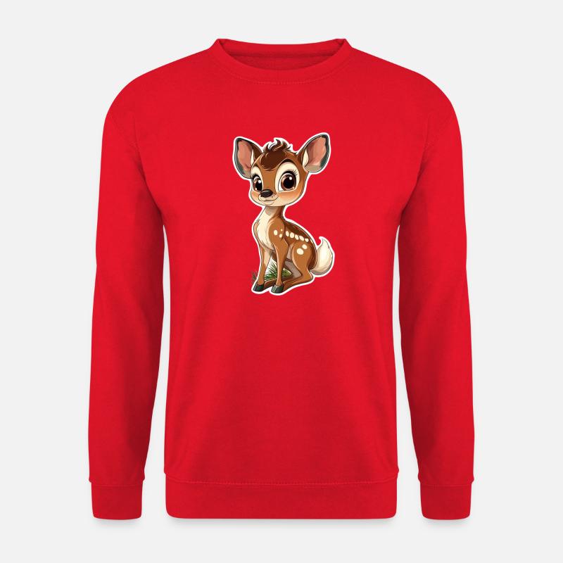 roe deer - Unisex Sweatshirt - red