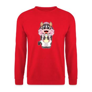 Cat Bridal Veil Wedding - Unisex Sweatshirt - red - Front - Alina (178cm) & Michal (187cm)