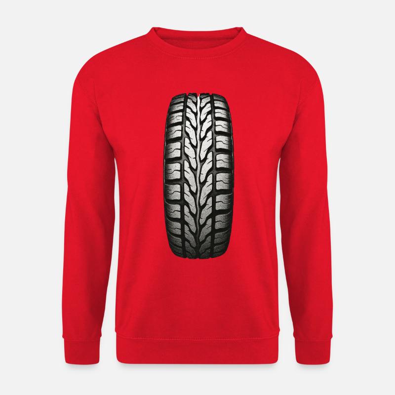 Reifen-Tread Muster - Unisex Pullover - Rot