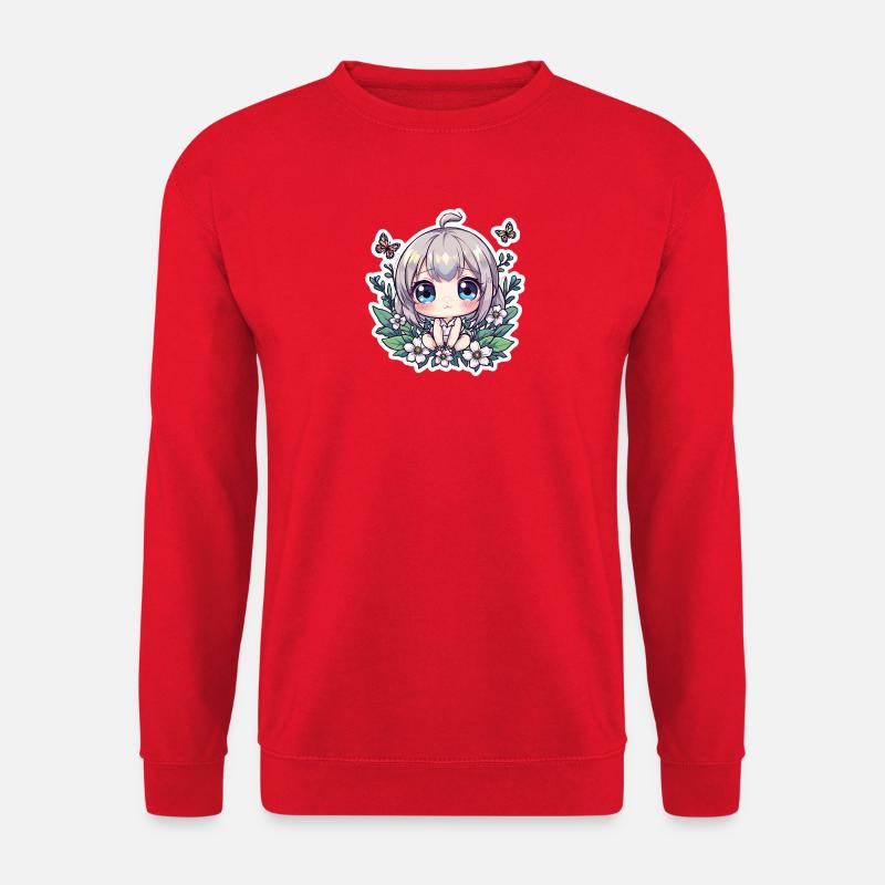 Chibi Flower Magic - Unisex Sweatshirt - red