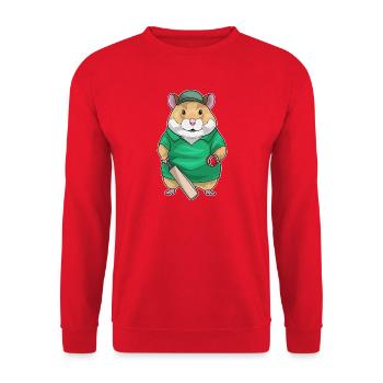 Hamster Cricket Cricket Bats Sports - Sweat-shirt Unisexe - rouge - Devant - Alina (178cm) & Michal (187cm)