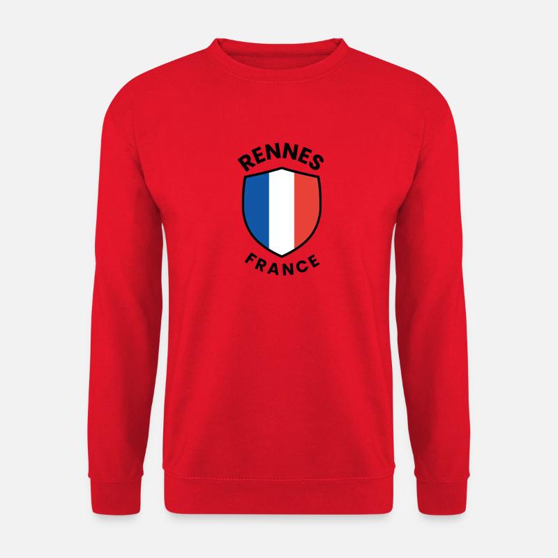 Rennes-Frankreich-Schild - Unisex Pullover - Rot