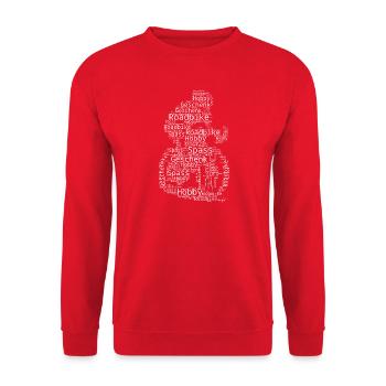 Motif vélo de route pour les vrais passionnés - Sweat-shirt Unisexe - rouge - Devant - Alina (178cm) & Michal (187cm)