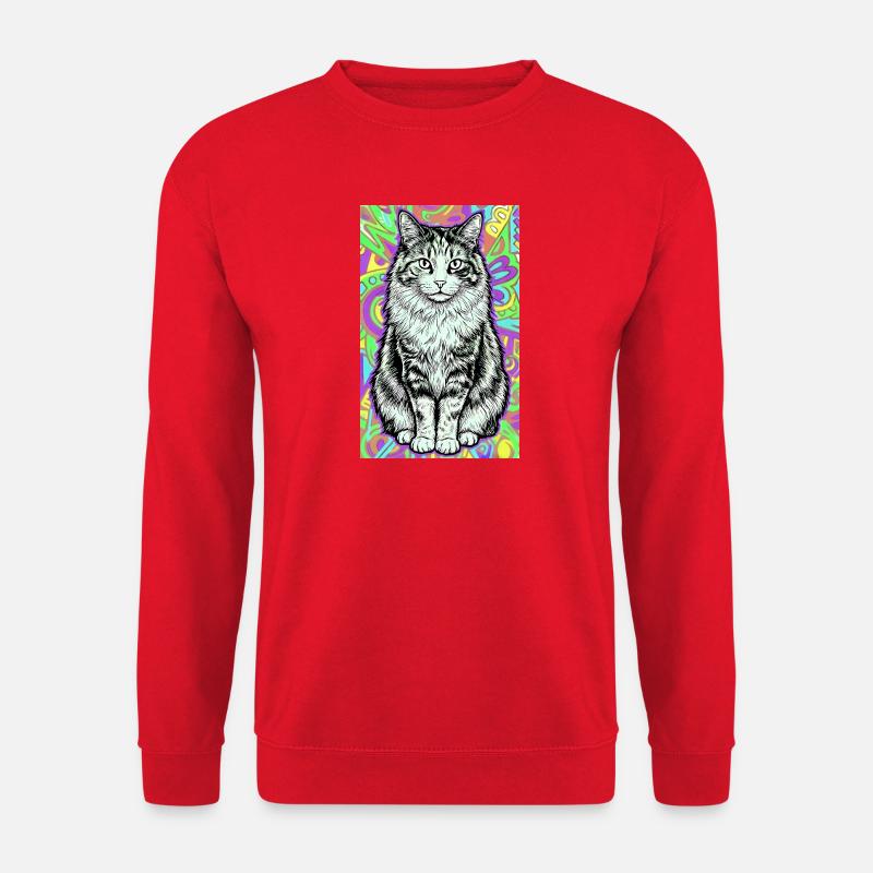 Katze - Unisex Pullover - Rot
