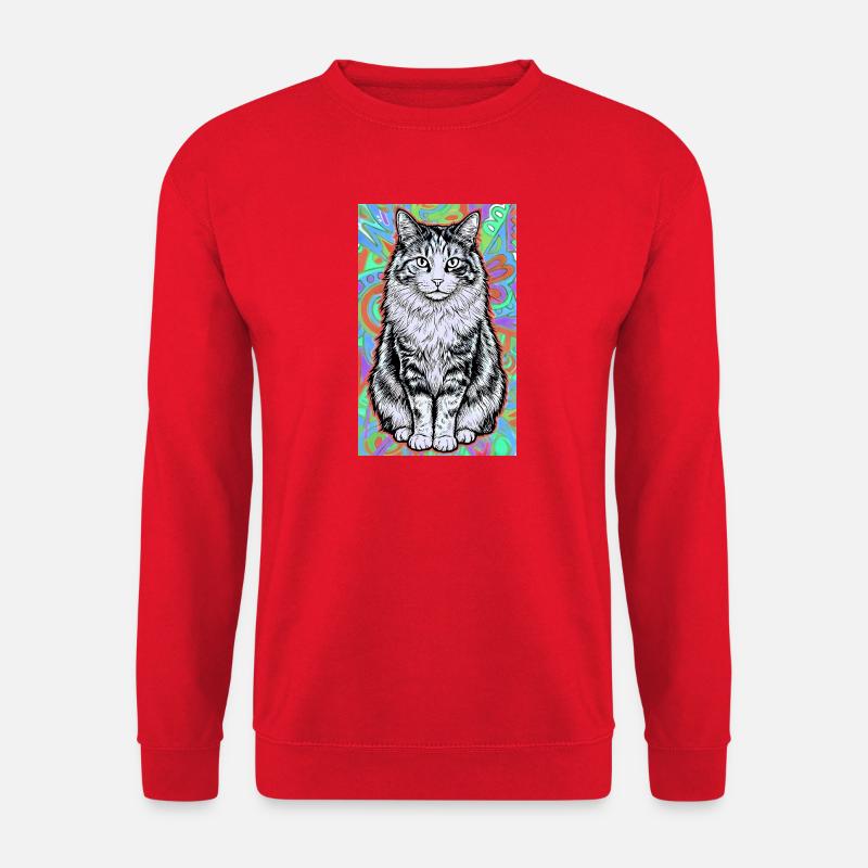 Katze - Unisex Pullover - Rot