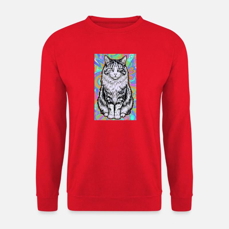 Katze - Unisex Pullover - Rot