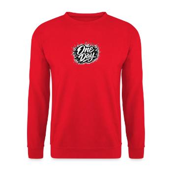 One Day Energy Burst - Unisex Sweatshirt - red - Front - Alina (178cm) & Michal (187cm)