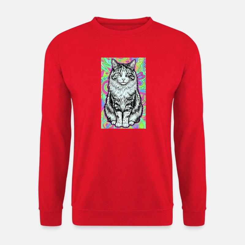 Katze - Unisex Pullover - Rot