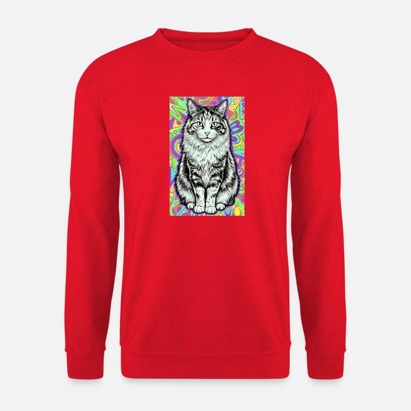 Katze - Unisex Pullover - Rot