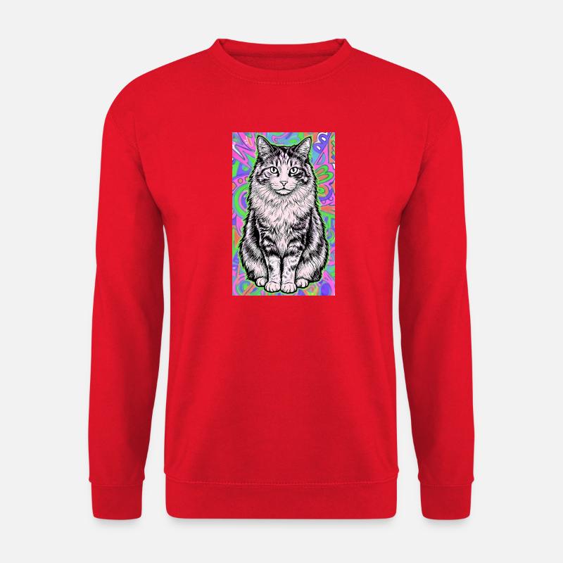 cat - Unisex Sweatshirt - red